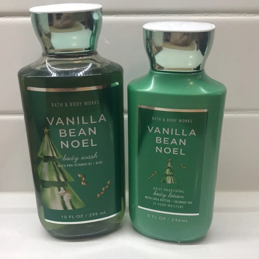NWT! BBW Vanilla Bean Noel Body Wash & Body Lotion